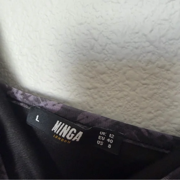 💜Minga London Sheer Mesh Slip Dress Purple Black Grunge Alt Fairy | Size L - Picture 3 of 12